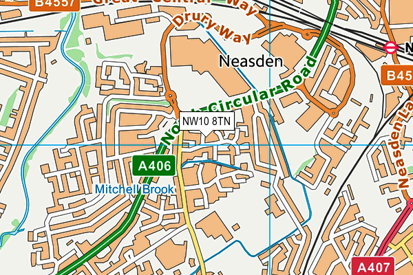 NW10 8TN map - OS VectorMap District (Ordnance Survey)