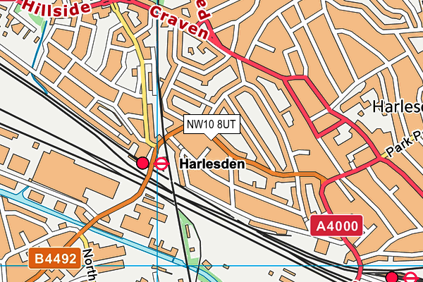 Harlesden Primary School map (NW10 8UT) - OS VectorMap District (Ordnance Survey)