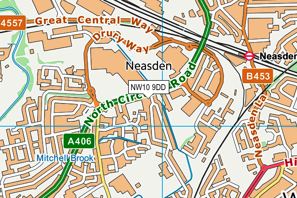 NW10 9DD map - OS VectorMap District (Ordnance Survey)