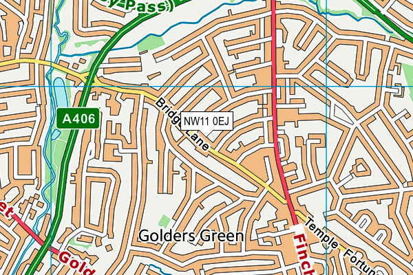 NW11 0EJ map - OS VectorMap District (Ordnance Survey)