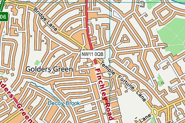 Lubavitch Yeshiva Ketanah of London map (NW11 0QB) - OS VectorMap District (Ordnance Survey)