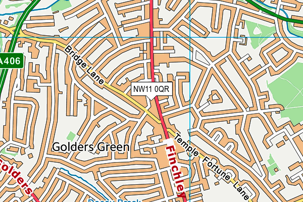 NW11 0QR map - OS VectorMap District (Ordnance Survey)