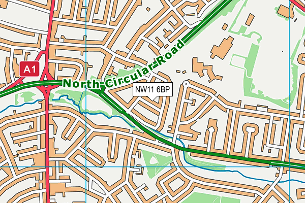 NW11 6BP map - OS VectorMap District (Ordnance Survey)