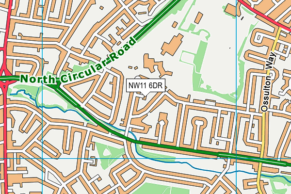 NW11 6DR map - OS VectorMap District (Ordnance Survey)