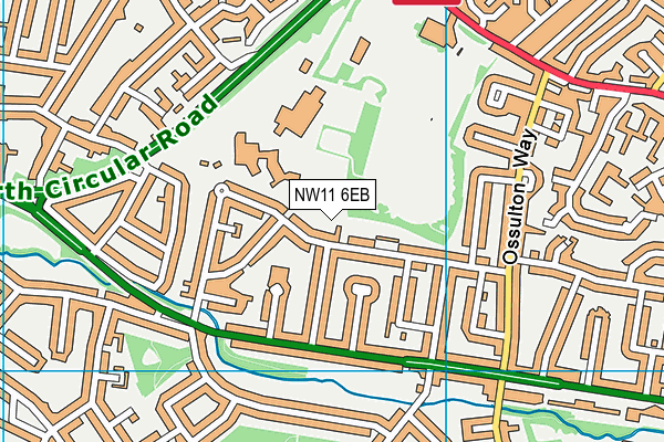 NW11 6EB map - OS VectorMap District (Ordnance Survey)