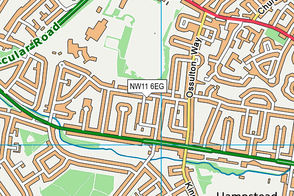 NW11 6EG map - OS VectorMap District (Ordnance Survey)