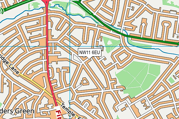 NW11 6EU map - OS VectorMap District (Ordnance Survey)