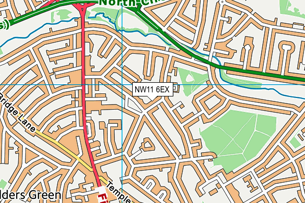 NW11 6EX map - OS VectorMap District (Ordnance Survey)