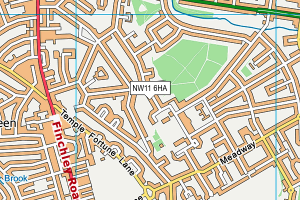 NW11 6HA map - OS VectorMap District (Ordnance Survey)