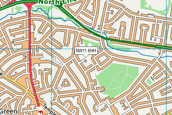 NW11 6HH map - OS VectorMap District (Ordnance Survey)