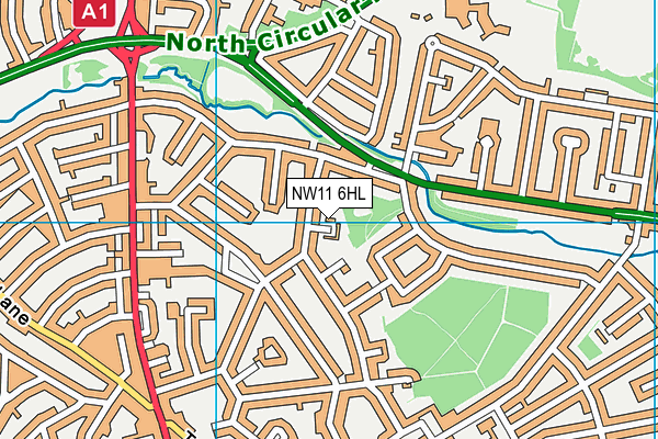 NW11 6HL map - OS VectorMap District (Ordnance Survey)