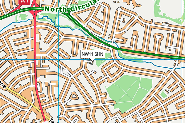 NW11 6HN map - OS VectorMap District (Ordnance Survey)