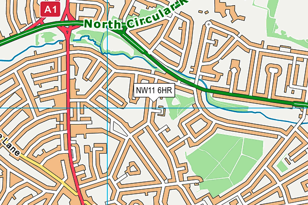 NW11 6HR map - OS VectorMap District (Ordnance Survey)