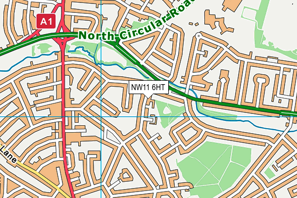 NW11 6HT map - OS VectorMap District (Ordnance Survey)
