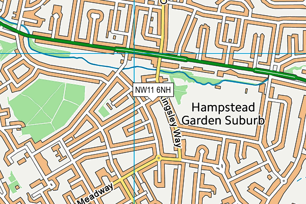 NW11 6NH map - OS VectorMap District (Ordnance Survey)