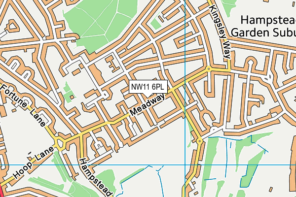 NW11 6PL map - OS VectorMap District (Ordnance Survey)
