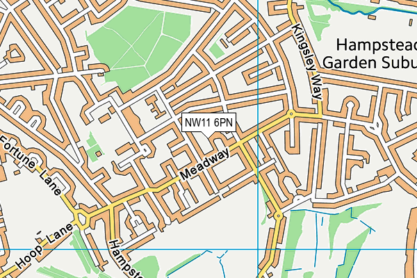 NW11 6PN map - OS VectorMap District (Ordnance Survey)