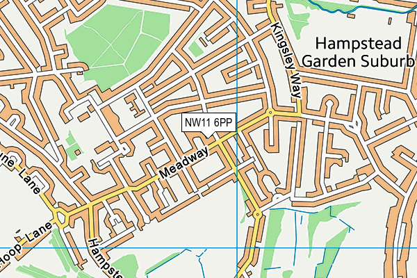 NW11 6PP map - OS VectorMap District (Ordnance Survey)