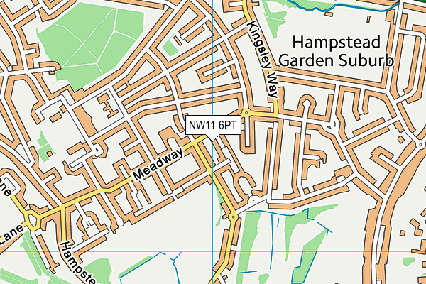 NW11 6PT map - OS VectorMap District (Ordnance Survey)