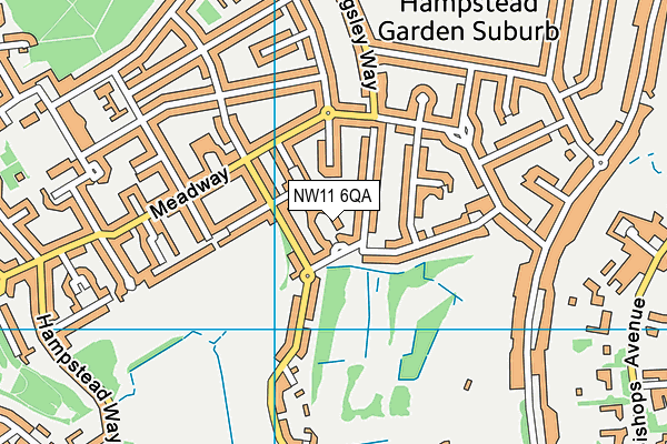 NW11 6QA map - OS VectorMap District (Ordnance Survey)