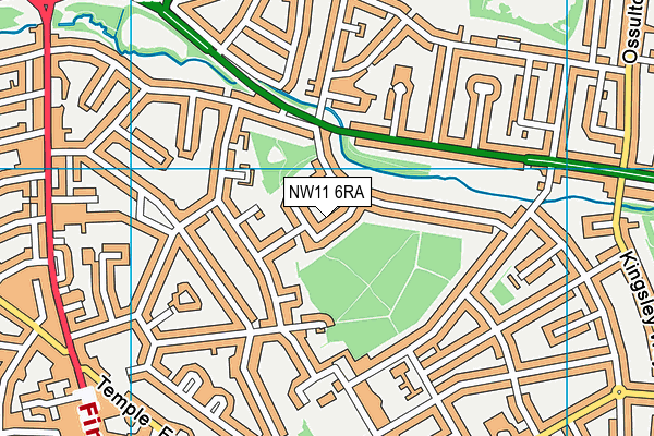 NW11 6RA map - OS VectorMap District (Ordnance Survey)