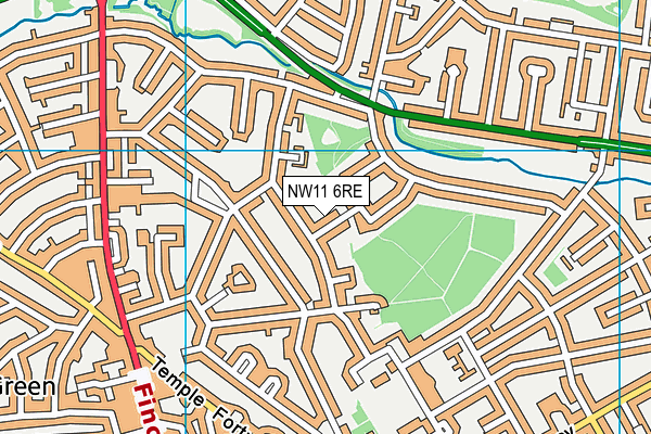 NW11 6RE map - OS VectorMap District (Ordnance Survey)