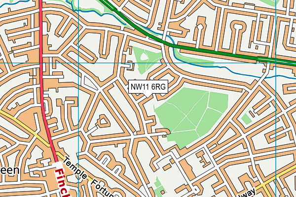 NW11 6RG map - OS VectorMap District (Ordnance Survey)