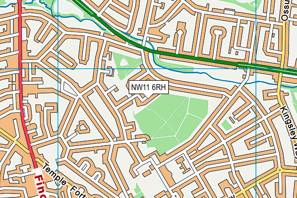 NW11 6RH map - OS VectorMap District (Ordnance Survey)