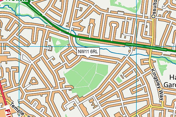 NW11 6RL map - OS VectorMap District (Ordnance Survey)
