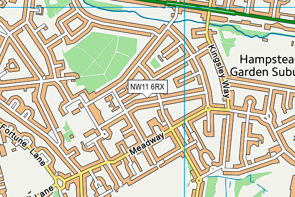 NW11 6RX map - OS VectorMap District (Ordnance Survey)
