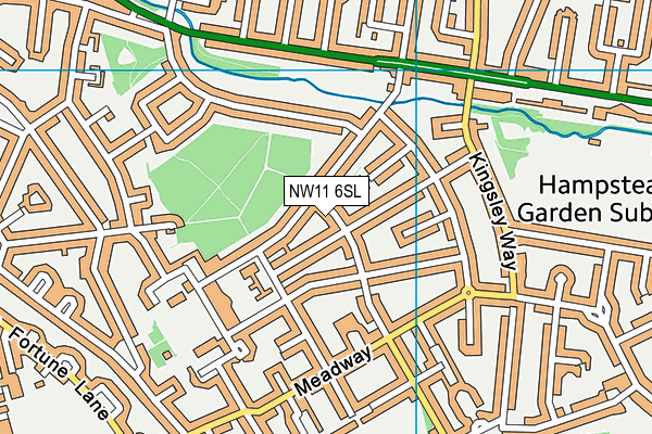 NW11 6SL map - OS VectorMap District (Ordnance Survey)
