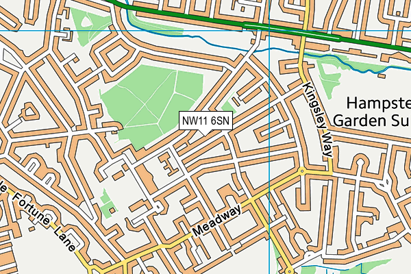 NW11 6SN map - OS VectorMap District (Ordnance Survey)