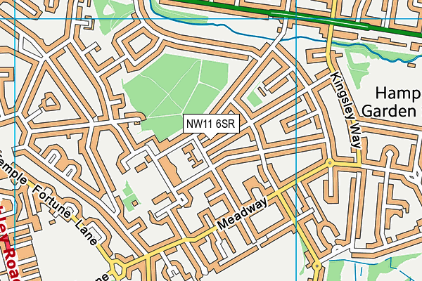 NW11 6SR map - OS VectorMap District (Ordnance Survey)