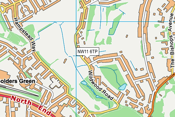NW11 6TP map - OS VectorMap District (Ordnance Survey)