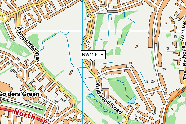 NW11 6TR map - OS VectorMap District (Ordnance Survey)