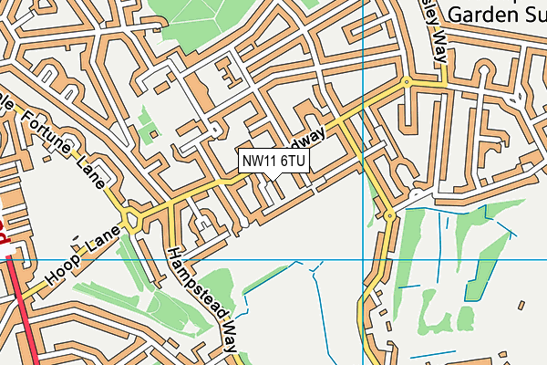 NW11 6TU map - OS VectorMap District (Ordnance Survey)