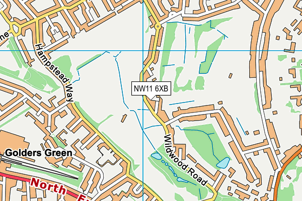 NW11 6XB map - OS VectorMap District (Ordnance Survey)