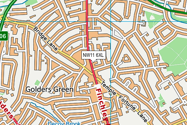 NW11 6XL map - OS VectorMap District (Ordnance Survey)