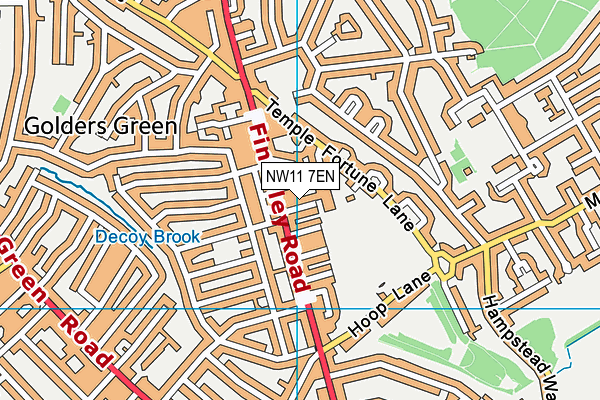 NW11 7EN map - OS VectorMap District (Ordnance Survey)