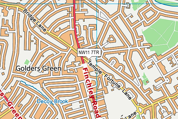 NW11 7TR map - OS VectorMap District (Ordnance Survey)