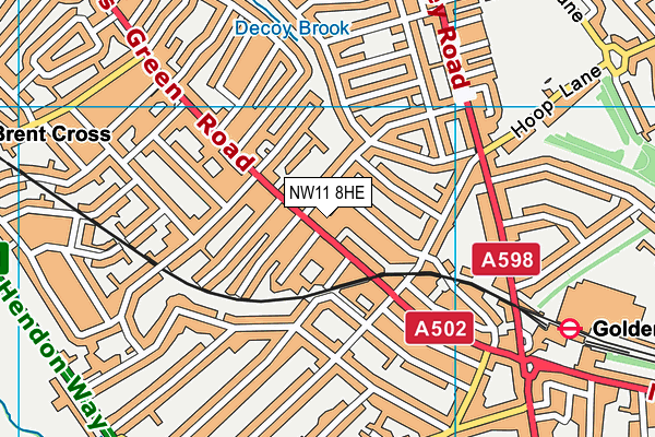Curtis And Staub (Golders Green) map (NW11 8HE) - OS VectorMap District (Ordnance Survey)