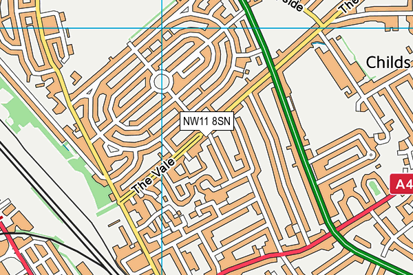 NW11 8SN map - OS VectorMap District (Ordnance Survey)