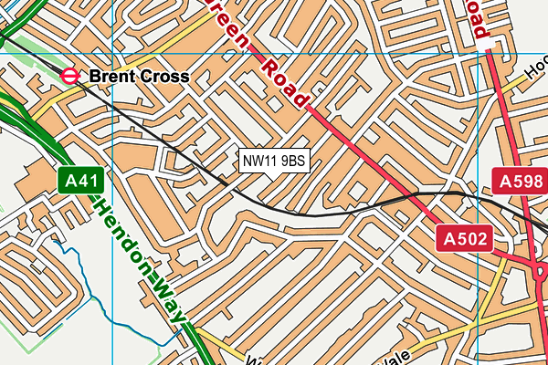 NW11 9BS map - OS VectorMap District (Ordnance Survey)