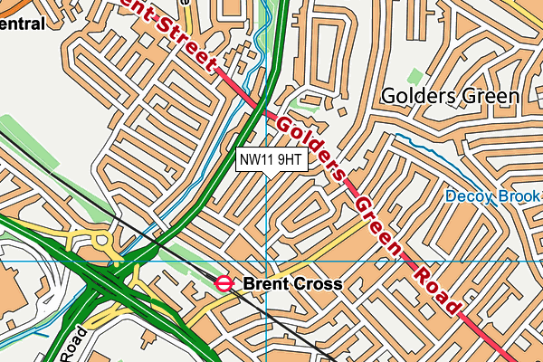 NW11 9HT map - OS VectorMap District (Ordnance Survey)