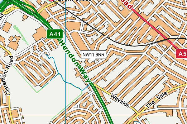 Wessex Gardens Primary School map (NW11 9RR) - OS VectorMap District (Ordnance Survey)