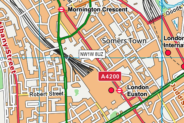 NW1W 8UZ map - OS VectorMap District (Ordnance Survey)