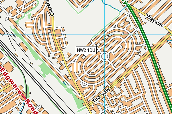 NW2 1DU map - OS VectorMap District (Ordnance Survey)