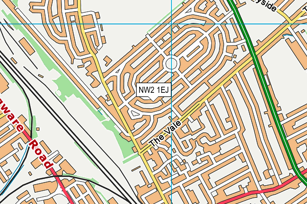 NW2 1EJ map - OS VectorMap District (Ordnance Survey)