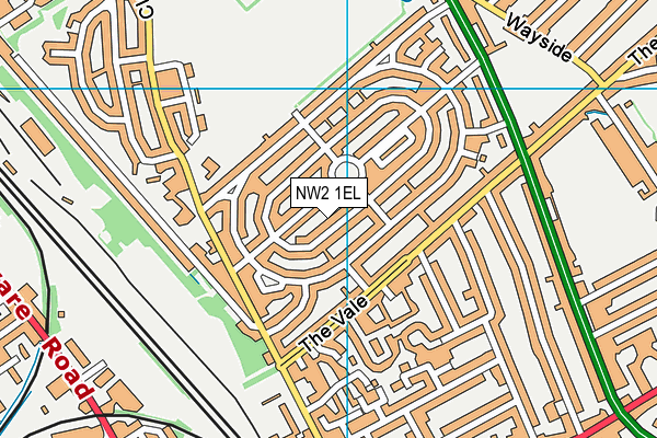 NW2 1EL map - OS VectorMap District (Ordnance Survey)