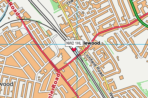 NW2 1HL map - OS VectorMap District (Ordnance Survey)